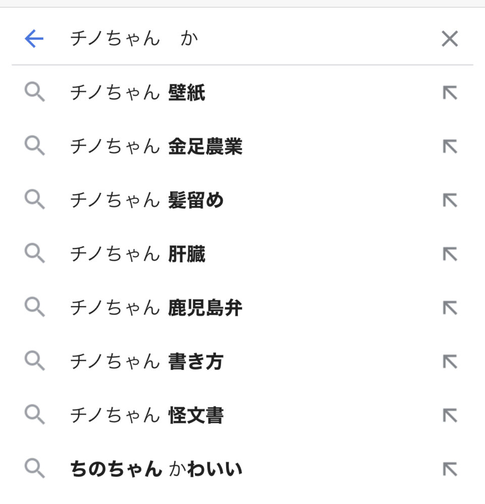 チノちゃん ワ ワイさん サジェストボロボロにしないで ワイ うるさいですね 雑なまとめ